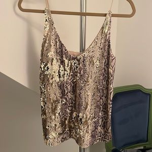 Maven West Snake skin and sequence top with tag. Size S